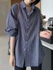 Camisa de Cuadros Retro de Manga Larga para Mujer Tallas Grandes Diseño Nuevo Otoño Temprano 2025 Camisa Elegante con Solapa Moderna