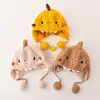 Gorro de Invierno para Bebé y Niño Pequeño, Dibujo de Dragón Lindo, con Protección para las Orejas, para Niños y Niñas, Gorro Cálido de Felpa para Bebé