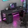 Escritorio para e-sports, escritorio para computadora de escritorio, escritorio para dos personas, escritorio simple para el hogar, escritorio de estudio para dormitorio, escritorio rectangular de oficina, estación de trabajo