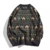Otoño e Invierno Nuevos Tejidos de Estilo Étnico Tejidos de Moda para Hombre Tejidos de Punto Sueltos Estilo Retro Estilo Japonés Estilo Relajado Versátil