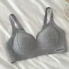 Ropa interior térmica cepillada sin costuras para mujer, Push-Up para pecho pequeño, Otoño e Invierno, Recogida lateral del pecho, Anticaída, Levantamiento, Soporte suave, Sujetador realzador