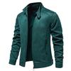 Jaqueta Nova Outono e Inverno 2024 Masculina Tendência Cor Sólida Versátil Jaqueta Masculina Casaco Masculino Suede