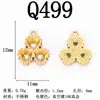Aço Inoxidável Banhado a Ouro 18K Moda de Luxo Pingente Oval em Formato de Coração Gota D'água Acessórios para Joias de Aço Titânio para Pulseira Colar DIY