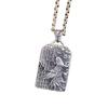 Colgante de Hebilla de Fénix Vintage de Plata de Ley 999 Cuadrado Marca Fénix Dominante Moda Nicho Versátil Lujo Ligero Regalo de Cumpleaños