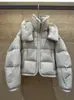 Jaqueta de Algodão com Capuz e Gola Alta Solta Estilo Coreano para Mulheres, Modelo Curto, Novo Inverno 2026 Casaco Puffer Quente Espesso