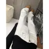 Pantalones vaqueros blancos de talla grande y corte micro acampanado para mujer, estilo americano, picante, de terciopelo, de talle alto y largo hasta el suelo.