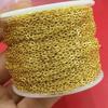 Cor preservando ouro 14k corrente o plana solta corrente diy mão colar material miçangado acessórios de corrente semi-acabada atacado