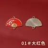Acessórios de Ventilador de Liga Dupla Pendurado Sete Estrelas, Ventilador Pequeno Estilo Chinês Moderno Flor de Ameixa com Borlas, Pequenos Acessórios de Pingente