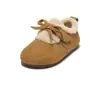 Sandálias Birkenstock para meninas, nova coleção outono/inverno 2026, forradas com fleece, quentes, com solado grosso, sapatos de algodão felpudo, com solado macio, sapatos casuais de algodão para meninas