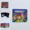Carteira Dobrável Curta do Jogo Minecraft Steve Creeper Personalizada Criativa em Couro PU Carteira Masculina e Feminina