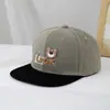 Boné de Baseball Infantil de Aba Reta, Chapéu de Sol Fofo com Desenho de Urso Estilo Coreano, Novo Modelo de Primavera para Meninos de 3-8 Anos, Chapéu Hip-Hop