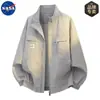 Marca Nasa Chaqueta de Trabajo Americana con Cuello Alto Talla Grande para Hombre Otoño Nueva Marca de Moda Holgada Casual Atractiva