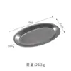 Prato Oval de Aço Inoxidável Retrô, Prato Criativo em Formato de Peixe, Prato Raso, Prato para Churrasco, Prato para Hot Pot