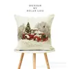 Temu Amazon Más Vendido Reno Navideño Árbol de Navidad Serie Navideña Funda de Cojín Funda de Sofá Venta Directa de Fábrica