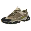 Sapatos de exterior para todas as estações, tecido de malha, respirável, antiderrapante, sapatos casuais para caminhada para casais, sapatos de montanhismo de cano baixo, resistentes ao desgaste, off-road, lua cinzenta