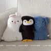 Almofada de Pelúcia Fofa em Formato de Cachorro para Sofá, Almofada Decorativa Criativa para Sala de Estar, Janela de Canto e Tatami