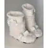 Botas Blancas de Piel Sintética con Suelas Gruesas para Mujeres Pequeñas, Nuevo Diseño de Nicho 2026, Botines Dulces, Botas de Nieve Cálidas de Invierno para Mujer