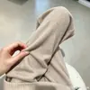 Calça de Sarja Espinha de Peixe Perna Reta Feminina Outono Inverno 2026 Novo Estilo Aveludada Grossa Lã Wide Leg Cintura Alta Emagrecimento Caimento Calça Longa