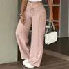Pantalones casuales de pierna recta a rayas con cordón holgados para mujer, moda europea y americana 2026, desarrollados por Anno, para tiendas independientes de Amazon