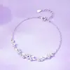 Pulseira Flor de Glicínia Luminosa para Mulheres, Design de Nicho Ins, Pulseira de Flor de Esmalte da Moda, Presente de Dia dos Namorados