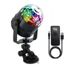 Luz de Bola Mágica USB 5V Luz de Discoteca Controlada por Sonido para Coche Espectáculo de Luces Giratorias de Colores Luz de Ambiente Pequeña Potenciador de Ambiente