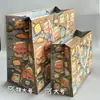 Bolsa de Regalo de Oso Mantequilla de Tela Vaquera Dibujada a Mano Bolsa de Almacenamiento de Papel Kraft Engrosada de Gran Capacidad Bolsa Tote Esencial para Regalo