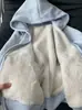 Sudadera con capucha de corte holgado para principios de otoño, nueva moda femenina para primavera y otoño, color gris, efecto adelgazante, estilo básico, chaqueta casual estilo coreano