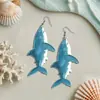Pendientes de Acrílico con Forma de Rosa de Doble Cara de Moda Transfronteriza, Adecuados para Pendientes Largos de Mujer para San Valentín/Día de la Madre