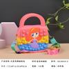 Bolsa Transversal Infantil com Estojo de Silicone de Bolha Apertável, Bolsa de Ombro Portátil Educacional para Alívio de Estresse, Bolsa Redonda