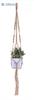 Bolsa de Rede para Vaso de Flores Tecida para Paisagismo, Suporte Criativo de Rede para Vaso de Flores com Corda de Juta para Plantas, Bolsa de Rede para Varanda e Escritório
