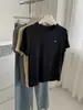 Camiseta de Verano Transpirable de Lana Tencel con Bordado de Poni para Mujer, Estilo Coreano Sencillo, Adelgazante y Versátil, Top de Manga Corta con Cuello Redondo