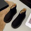 Outono/Inverno 2026 Novas Botas de Neve Nordestinas com Aumento de Altura Femininas com Pelúcia Quente Sapatos de Algodão Solado Grosso Casuais Populares Botas Martin