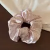 Goma para el pelo de satén de seda estilo coreano para mujer, liga elástica de lunares de alta gama, accesorio para el pelo de tamaño grande