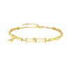 Nuevo Pulsera Plateada con Jade Hetian y Diseño de Bambú, Pulsera de Bambú de Diseño Nicho, Regalo de Lujo Ligero, Venta Directa del Fabricante