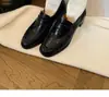 Persona perezosa zapatos de vestir para ir al trabajo 2026 tacón alto zapatos pequeños de cuero tacón grueso mocasines plisados estilo retro slip-on estilo old money otoño
