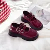 Sapatos Mary Jane de Couro para Meninas, Novos Sapatos Doces de Princesa para Outono, Sapatos Pretos Macios com Solado Macio Estilo College para Performance Infantil