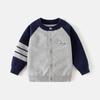Versión coreana de ropa para niños suéter abrigo primavera nuevo para niños combinación de colores cárdigan de punto de un solo botón top marea mayoreo
