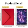 Nuevo Juego de Sobres para Tarjetas de Cumpleaños de Colores Neón de Tamaño Grande Estilo Amazon Ins Tarjeta de Cumpleaños