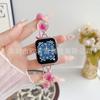Correa de nailon tejido con cuentas de flores de cristal para applewatch Apple Watch iwatch1098 Generación 76