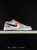 Air Aj1 Jordan 1 Low Entrenamiento Alemán Color Samba Clásico Unisex de Caña Baja Deportivas Casuales Baloncesto Tenis