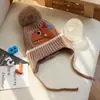 Chapéu de Pelúcia Pinguim Doce e Fofo Estilo Japonês para Crianças, Espessado e Quente para Outono e Inverno, Chapéu Versátil Protetor de Orelhas, Chapéu de Tricô Fofo