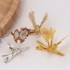 Pasador de Mariposa Móvil Estilo Coreano, Pinza Metálica para Flequillo con Lazo Personalizado, Pasador Simple, Accesorio para el Cabello de Clip Lateral para Mujeres