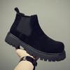 Sapatos Masculinos Outono Novos Sapatos Derby de Pele Sola Grossa Leves Sapatos de Cano Alto Moda Casual Botas Martin Masculinas