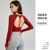 Seleção Premium: Camiseta de Manga Longa para Yoga com Costas Vazadas, Antibacteriana, Bojo Fixo no Peito, Sensação de 'Quase Nada', Elástica, Manga Longa para Pilates Feminino