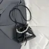 Bolso de Cubo de Perlas de Mano para Mujer 2026 Verano Gran Capacidad Bolso Cruzado de un Solo Hombro Bolso Cruzado Sencillo Elegante de Nicho