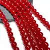 Contas de vidro de 10mm cor jade imitação, pulseira com contas feitas à mão com furo passante, colar, joias de moda DIY, acessórios de contas soltas