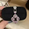 Brincos Quadrados Rombos de Zircônia Rosa e Verde com Pinos de Prata, Brincos de Luxo Leve de Alta Qualidade Vintage, Acessórios de Orelha Exquisitos e Modernos