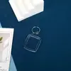 Chaveiro Acrílico Transparente Liso em Estoque Casca Vazia Personalizada Porta-Retrato Ps com Abertura Superior Chaveiro Porta-Foto Dupla Face DIY Pingente