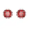 Collar de Cristal Austriaco Shi Jia para Mujer Clásico Color Representativo Mensual 12 Signos del Zodiaco Colgante de Arete Cuadrado Pulsera