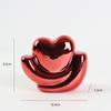 Cross-border Temu Médio Oriente Rosa Dourada Vermelho Menina coração Dia dos Namorados coração em forma de coração gesto cerâmica decoração casa pequenos ornamentos